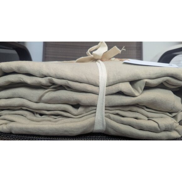 Quince 100% European Linen Duvet Cover 3PC Set Color Oat Size King/Cal -NEW- - Picture 3 of 7